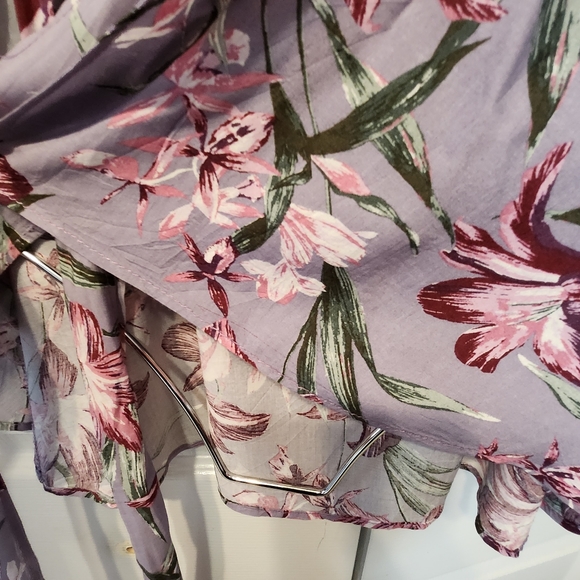 Floral print Tie front kimono top - Picture 6 of 7